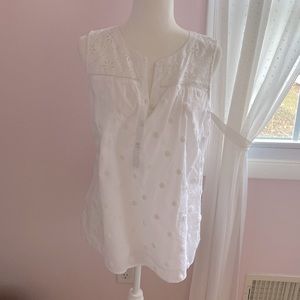Brand new Talbots sleeveless top